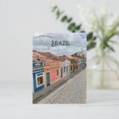 Straße in Olinda Brasilien Postkarte (Stehend Vorderseite)