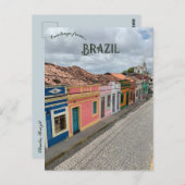 Straße in Olinda Brasilien Postkarte (Vorne/Hinten)