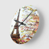 Straße in Paris - Abbildung 2 Runde Wanduhr (Winkel)