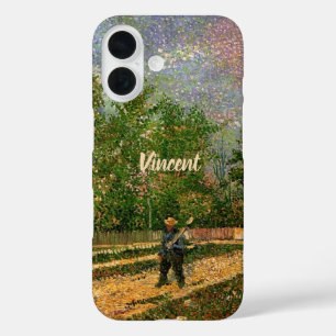 Straße in Paris mit Bäuerin von Vincent van Gogh iPhone 16 Hülle