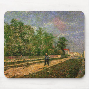 Straße in Paris mit Bauern bei Vincent van Gogh Mousepad