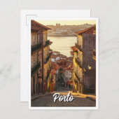 Straße in Porto Portugal Postkarte (Vorne/Hinten)