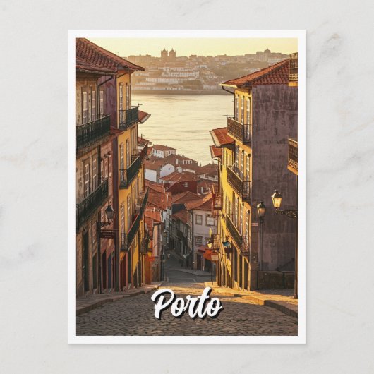 Straße in Porto Portugal Postkarte (Vorderseite)