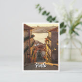 Straße in Porto Portugal Postkarte (Stehend Vorderseite)