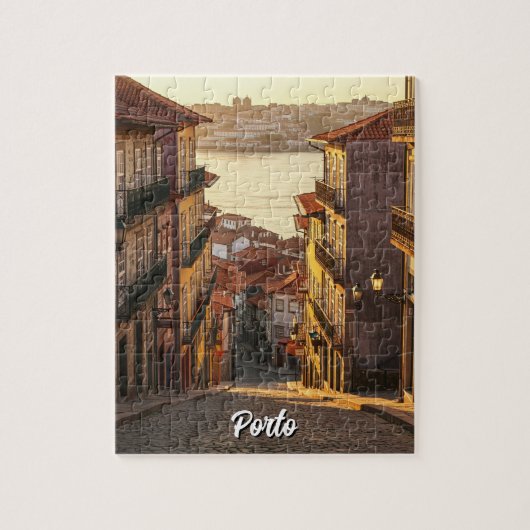 Straße in Porto Portugal Puzzle (Vertikal)