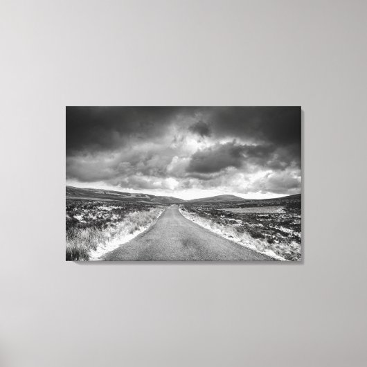 Straße in Rainstorm Leinwanddruck (Vorderseite)