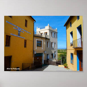 Straße in Riba-roja de Túria Poster