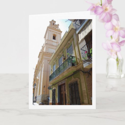 Straße in Riba-roja de Túria, spanische Stadt Karte (Orchidee)