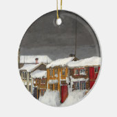 Straße in Røros im Winter (1903) Keramik Ornament (Links)