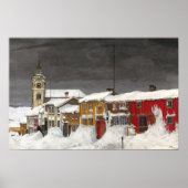 Straße in Røros im Winter (1903) Poster (Vorne)