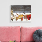 Straße in Røros im Winter Barn House Harald Sohlbe Leinwanddruck (Insitu (Wohnzimmer))