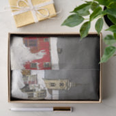 Straße in Røros im Winter von Harald Sohlberg Seidenpapier (Geschenk)