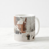 Straße in Roskilde 1836 Weihnachtszene Kaffeetasse (VorderseiteRechts)