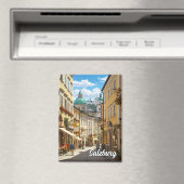 Straße in Salzburg Austria Travel Magnet (In Situ (Geschirrspüler))