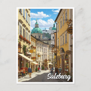 Straße in Salzburg Austria Travel Postkarte