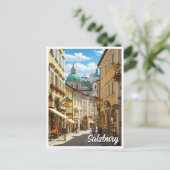 Straße in Salzburg Austria Travel Postkarte (Stehend Vorderseite)