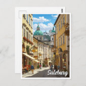 Straße in Salzburg Austria Travel Postkarte (Vorne/Hinten)