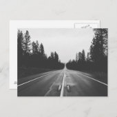 Straße in Schwarz und Weiß Postkarte (Vorne/Hinten)