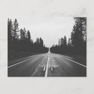 Straße in Schwarz und Weiß Postkarte