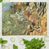 Straße in St Remy mit Abbildung von Vincent van Go Geschirrtuch (Gefaltet)