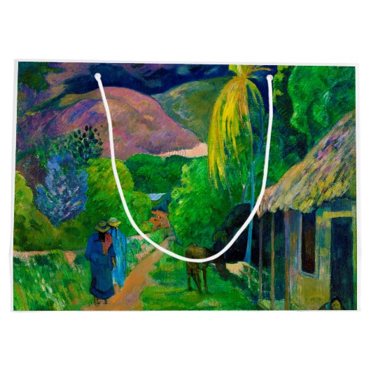 Straße in Tahiti, Gauguin Große Geschenktüte (Rückseite)