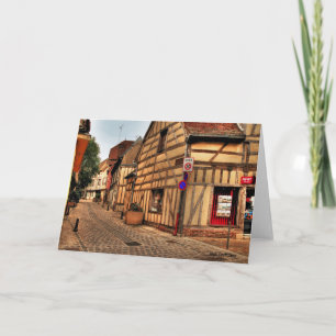 Straße in Troyes Frankreich Grußkarte Karte