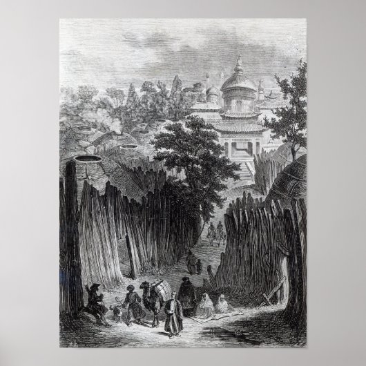 Straße in Urga Poster (Vorne)