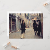Straße in Venedig (Elegante Frau) (Singer Sargent) Karte (Vorderseite/Rückseite Beispiel)