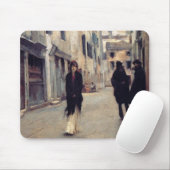 Straße in Venedig (Elegante Frau) (Singer Sargent) Mousepad (Mit Mouse)