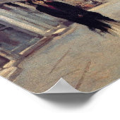 Straße in Venedig (Elegante Frau) (Singer Sargent) Poster (Ecke)