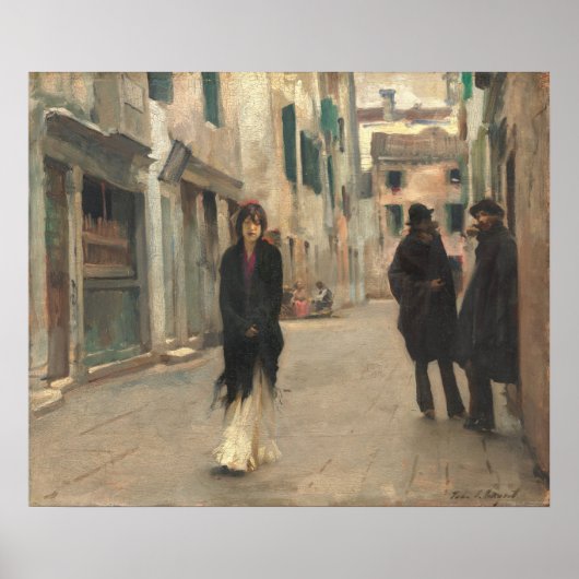 Straße in Venedig - John Sargent Fine Art Poster (Vorne)