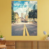 Straße ins Stadtzentrum Leinwanddruck (Insitu (Wohnzimmer))