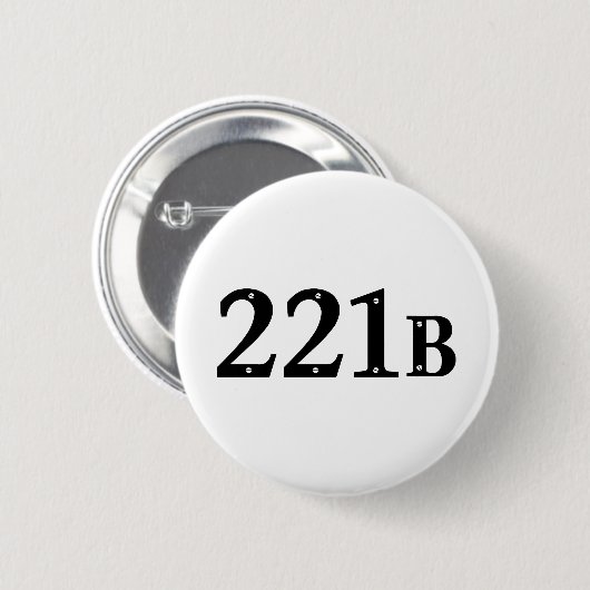 Straße London des Bäcker-221B - Adresse Sherlocks Button (Vorne & Hinten)