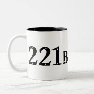Straße London des Bäcker-221B - Adresse Sherlocks Zweifarbige Tasse