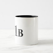 Straße London des Bäcker-221B - Adresse Sherlocks Zweifarbige Tasse (Mittel)