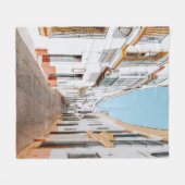 STRASSE MIT BEIGE HIGHWAYS UNTER BLAUEM HIMMEL FLEECEDECKE (Vorderseite (Horizontal))