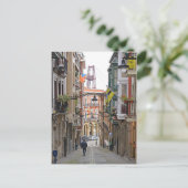 Straße mit Blick auf die Vizcaya Brücke. Postkarte (Stehend Vorderseite)