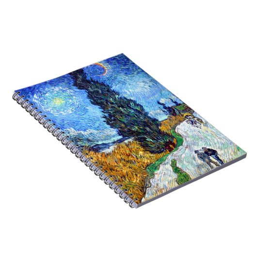 Straße mit Cypress und Star (1890) Vincent Van Gog Notizblock (Rechte Seite)