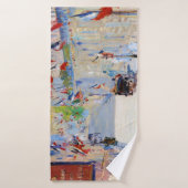 Straße mit französischen Flaggen, Manet Badehandtuch (Badehandtuch)