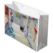 Straße mit französischen Flaggen, Manet Große Geschenktüte (Vorderseite Schrägansicht)