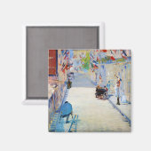 Straße mit französischen Flaggen, Manet Magnet (Vorderseite/Rückseite)