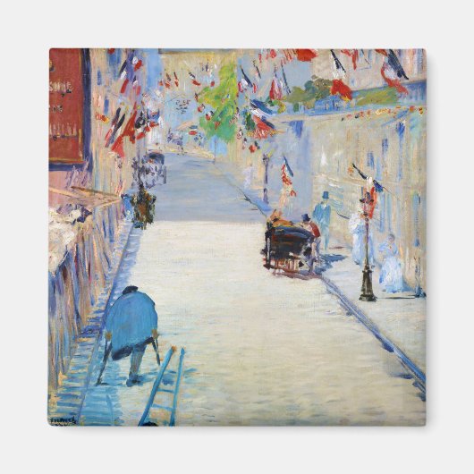 Straße mit französischen Flaggen, Manet Magnet (Vorne)