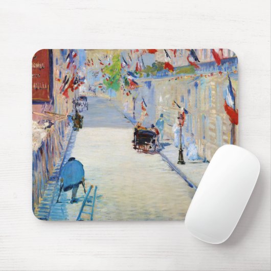 Straße mit französischen Flaggen, Manet Mousepad (Mit Mouse)