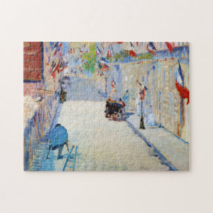 Straße mit französischen Flaggen, Manet Puzzle