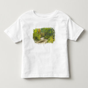 Straße mit Herbstfarben und Espen in Kebler Kleinkind T-shirt