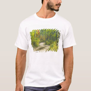 Straße mit Herbstfarben und Espen in Kebler T-Shirt