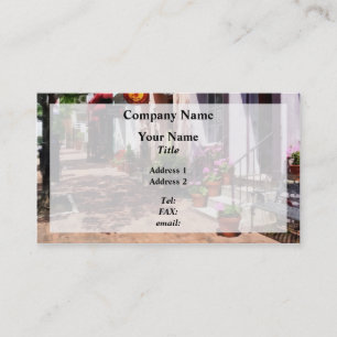 Straße mit Kunstgalerie und Tobacconist Alexandria Visitenkarte