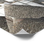 Straße mit Trulli Häusern in Alberobello, Puglia Poster (Ecke)