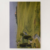 Straße mit Zypressen zu Terrapille in Toskana Puzzle (Vertikal)