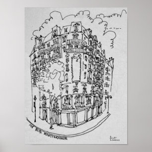Straße Montparnasse Boulevard   Paris, Frankreich Poster